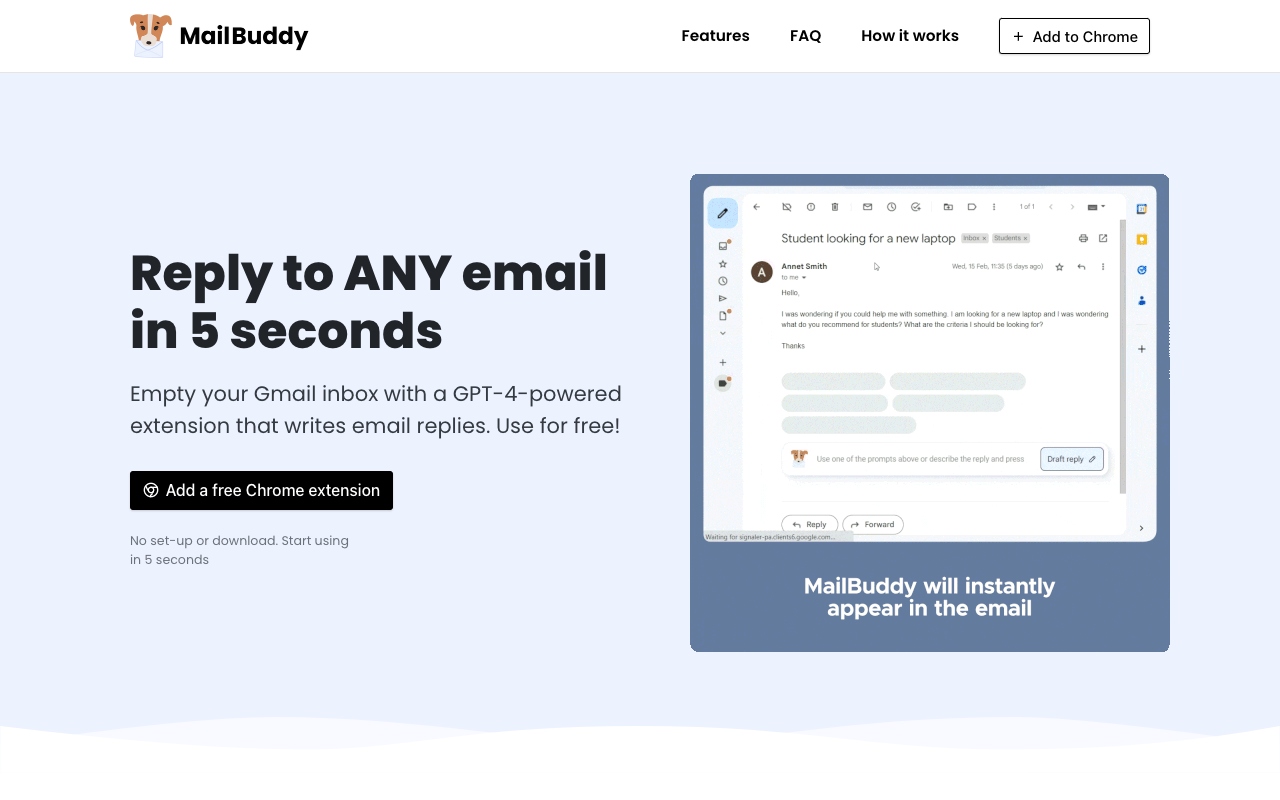 MailBuddy - 聊天型 AI 邮件助手