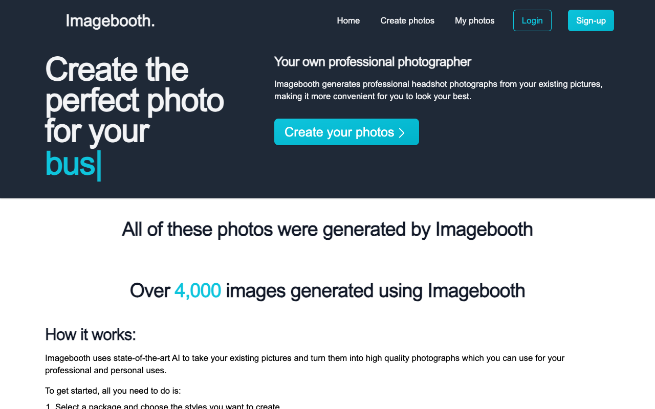 Imagebooth - 利用人工智能生成专业照片