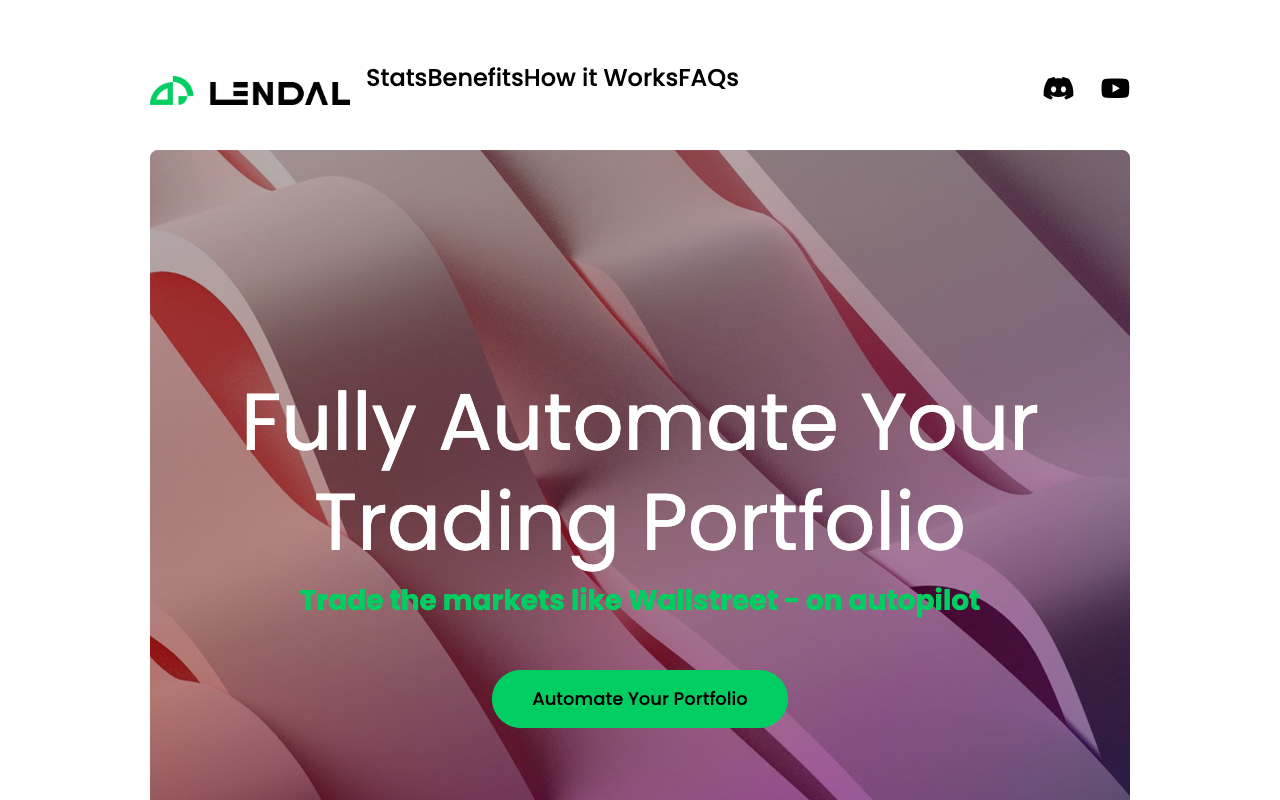Lendal Copy - 用人工智能全自动管理您的交易投资组合 人工智能 交易投资