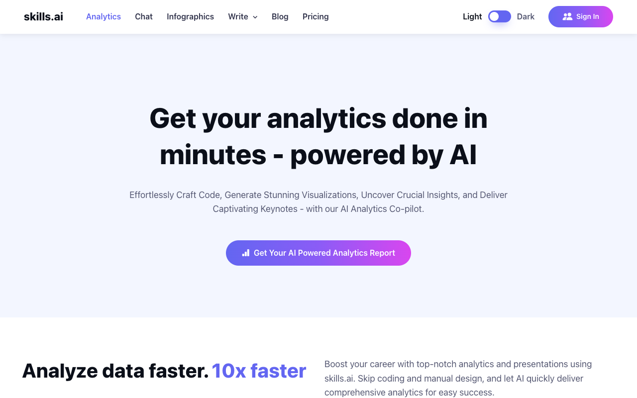 AI Analytics - 强大 AI 驱动的数据分析助手 人工智能 数据分析