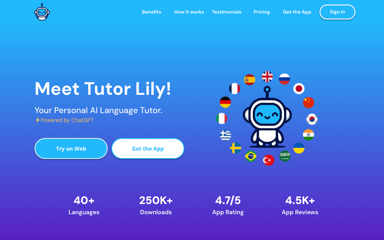 Tutor Lily - 与 AI 导师一起练习语言