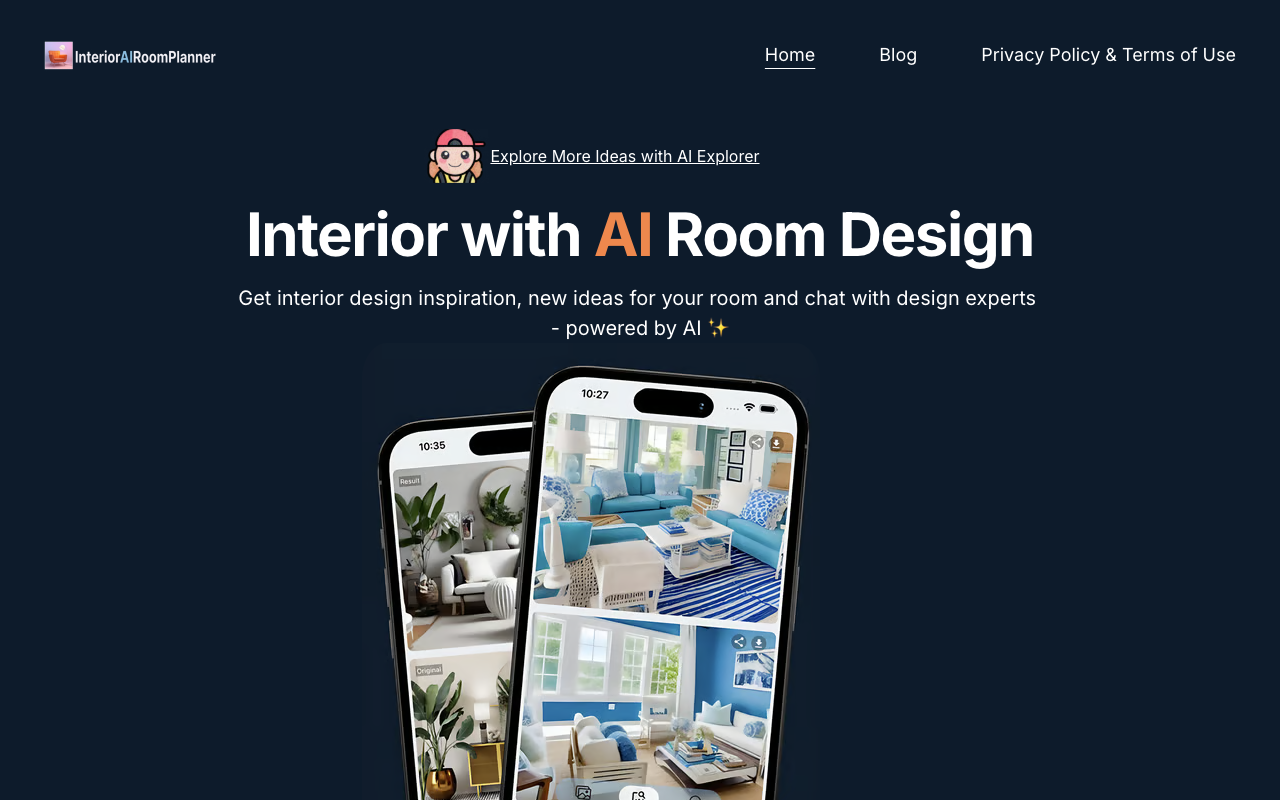 AI Interior Room Planner - 室内设计 AI，AI 图像，房间装饰，AI 设计，InteriorAI