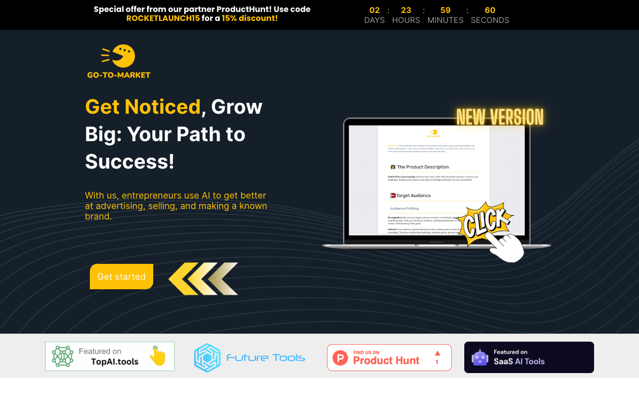 GoToMarket-AI - AI Boost：被看到，卖得更多！ 人工智能 市场推广 销售增长