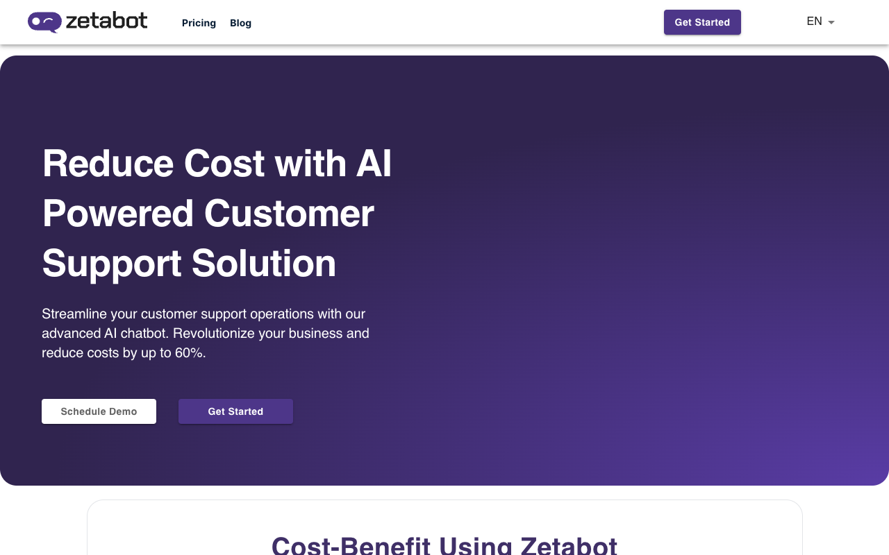 zetabot - 自学习客服解决方案降低成本