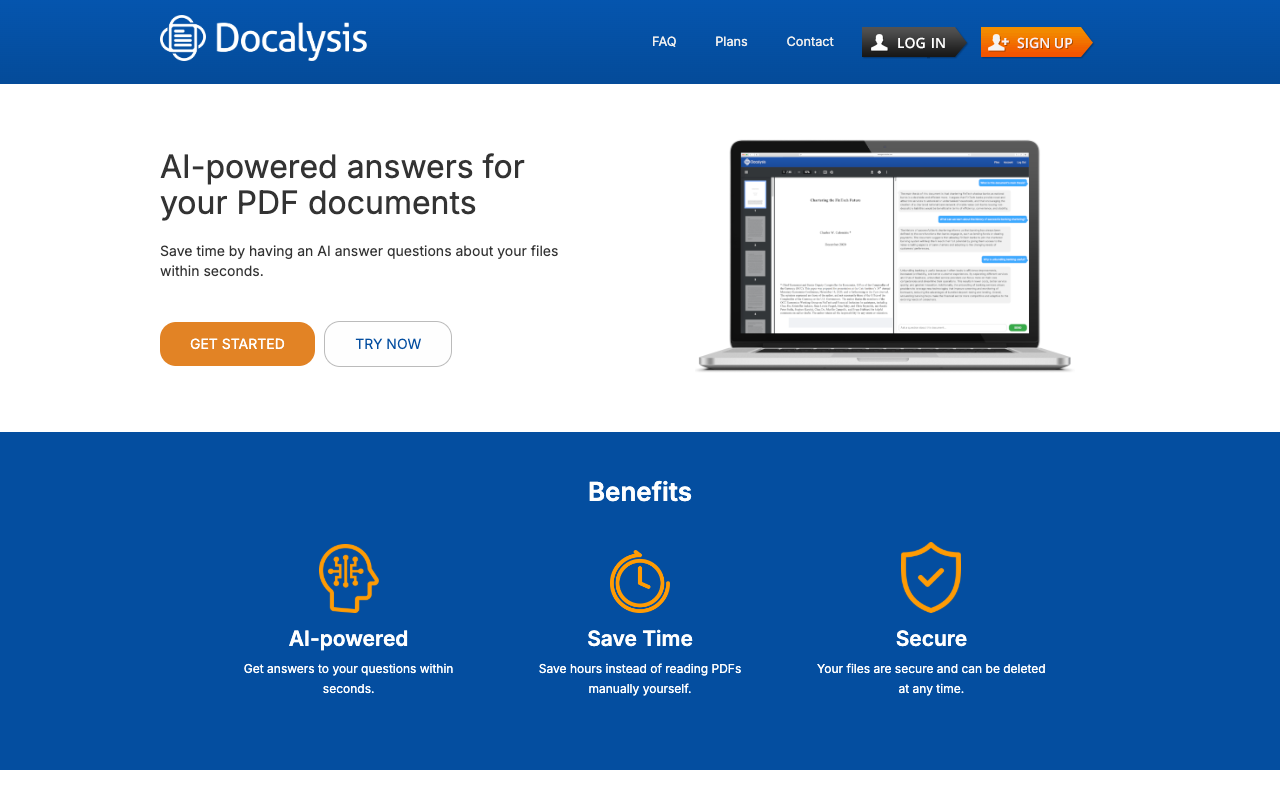 Docalysis AI 多文件对话 - 从 PDF、CSV 和 TXT 文件夹中获取 AI 答案 人工智能 文件对话 Docalysis