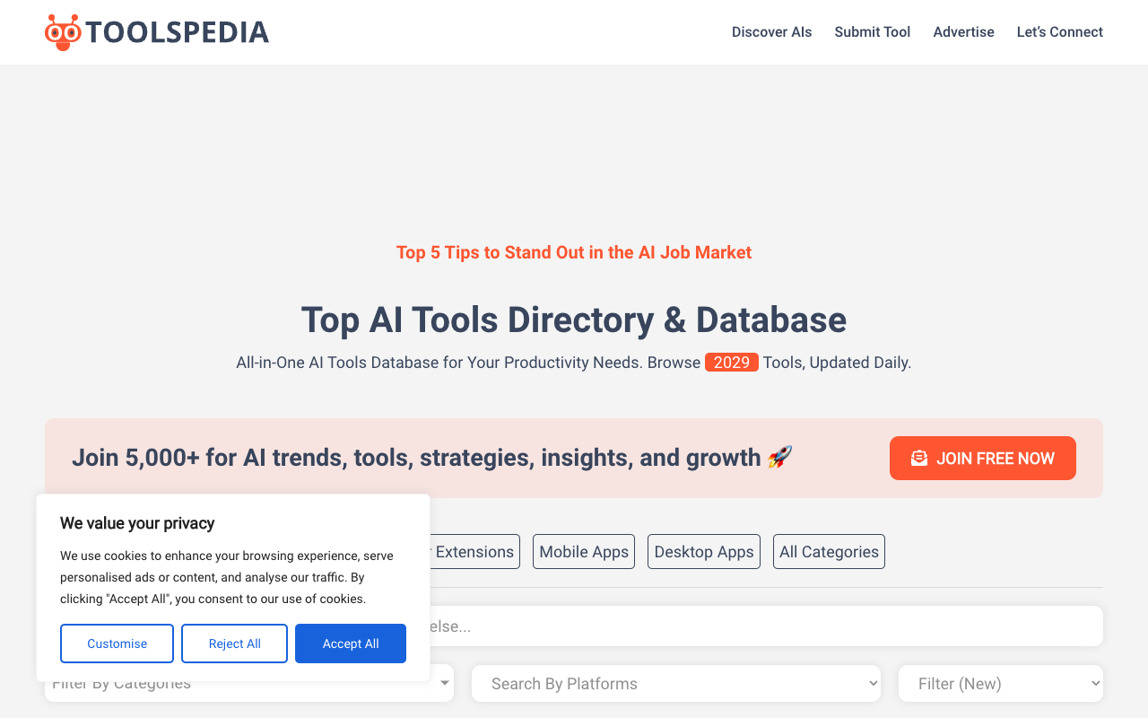 提交 AI 工具 - #1 人工智能工具目录 - 提交您的 AI 工具，触达数百万人，提升您的可见度 人工智能 工具目录