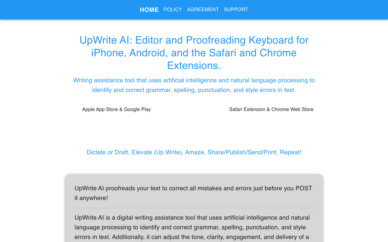 Up Write AI - 文字助手，发现错误并提升文本质量
