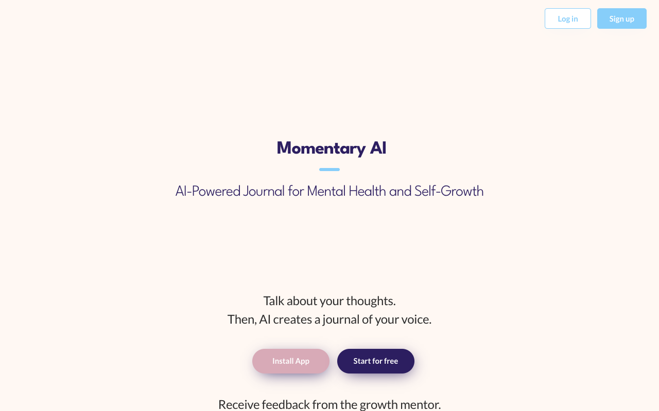 Momentary - 发声您的时刻，助力成长 个人成长 人工智能