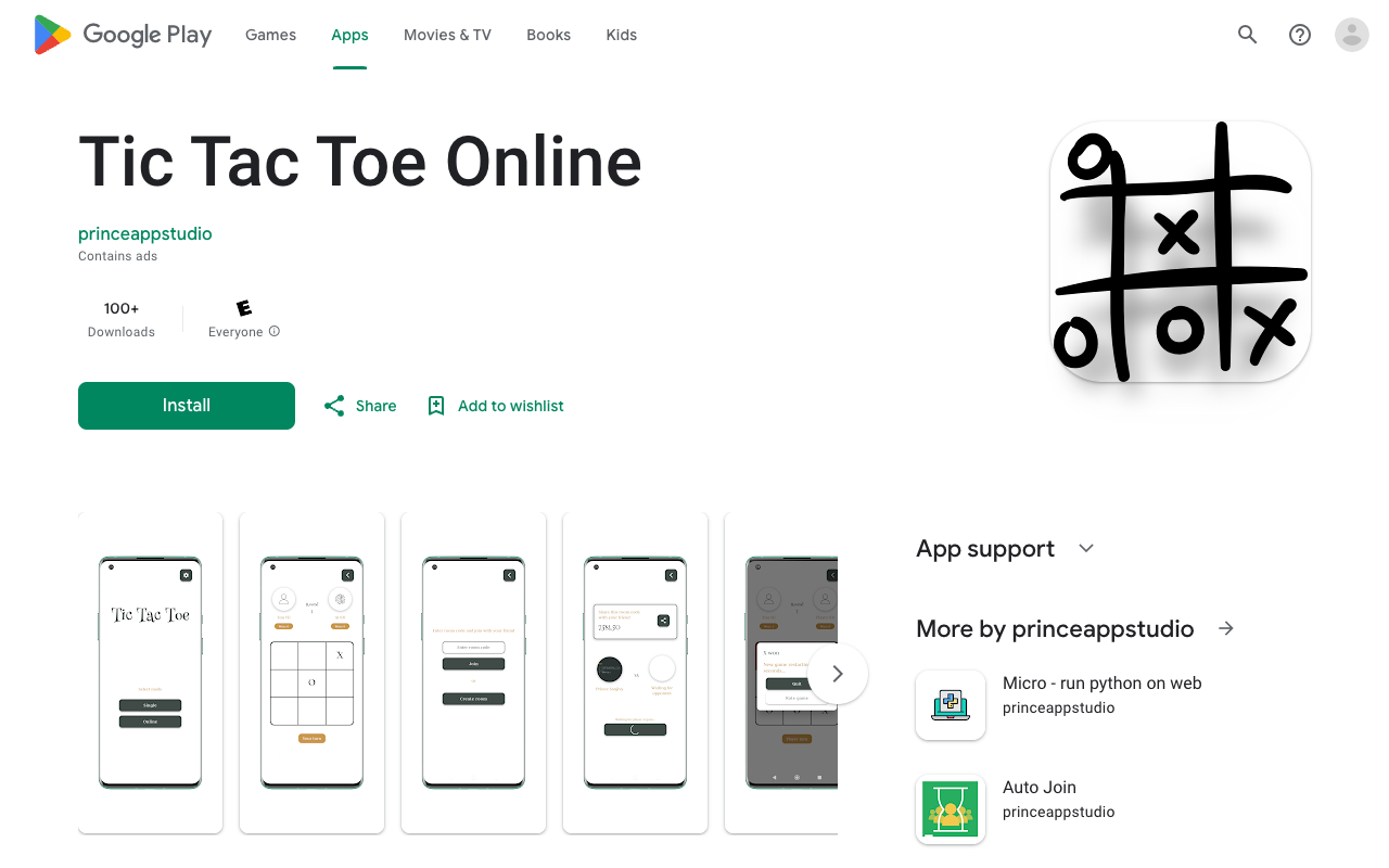 Tic Tac Toe - 联机多人 - 与 AI 离线对战，与朋友或全球联机游戏