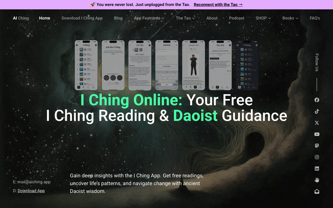 AI Ching App - 将古老的易经与现代人工智能相结合，启发与成长 人工智能 易经