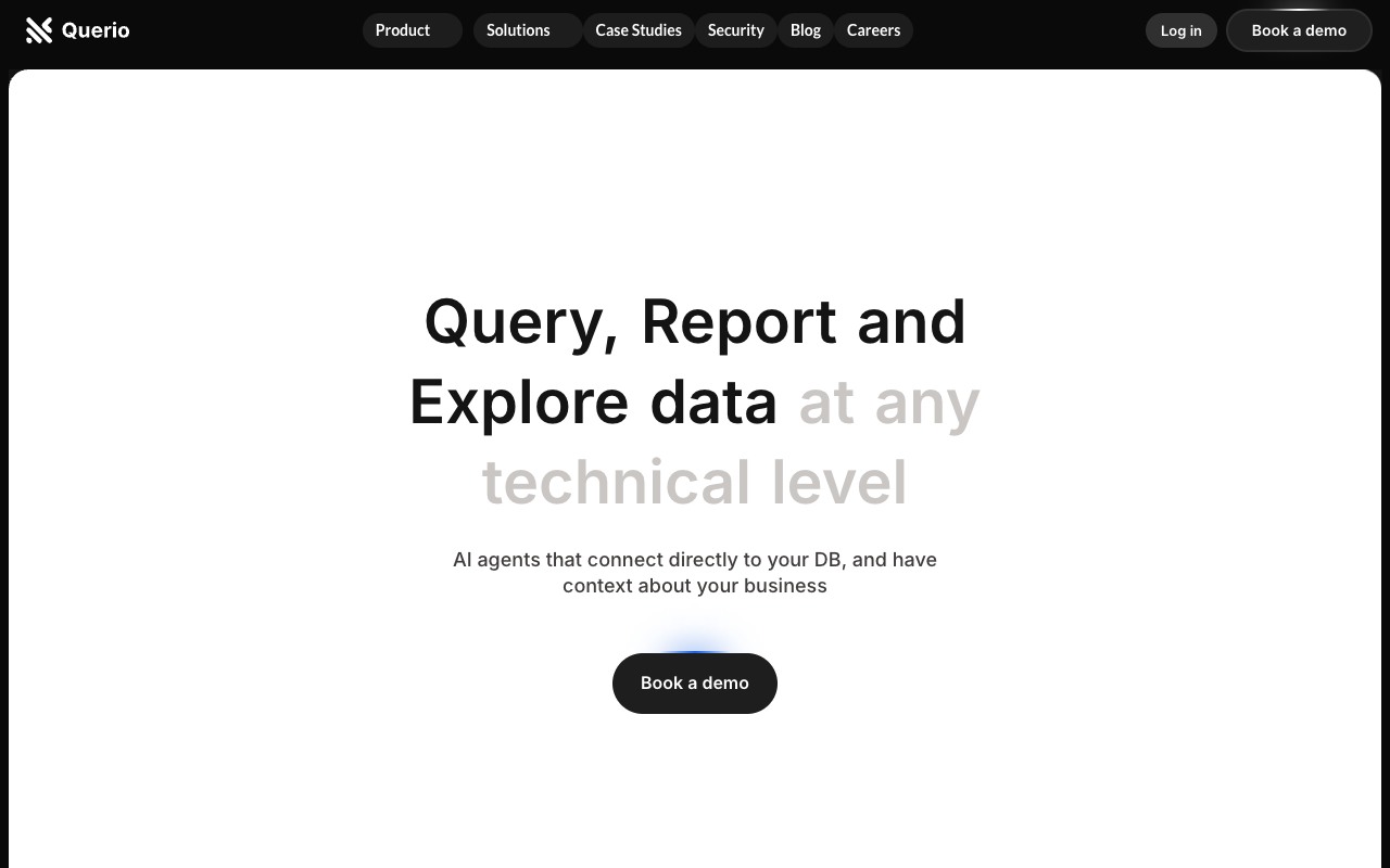 Querio 1.0 - 面向任何团队的自助式 AI 分析 数据分析 人工智能 自助式分析