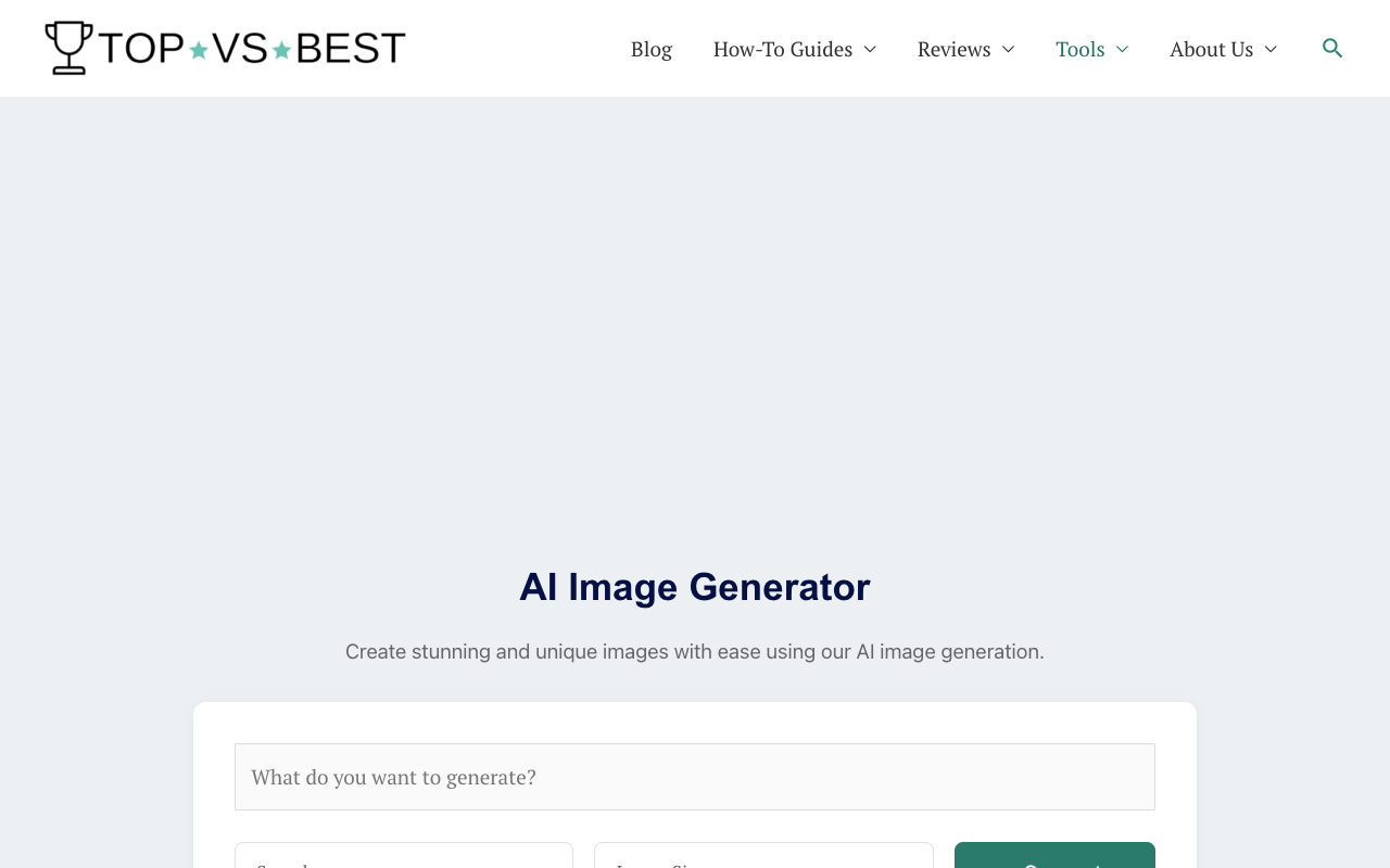 TOPVSBEST 免费 AI 图像生成器 - 强大工具免费使用 AI 制作高质量图片