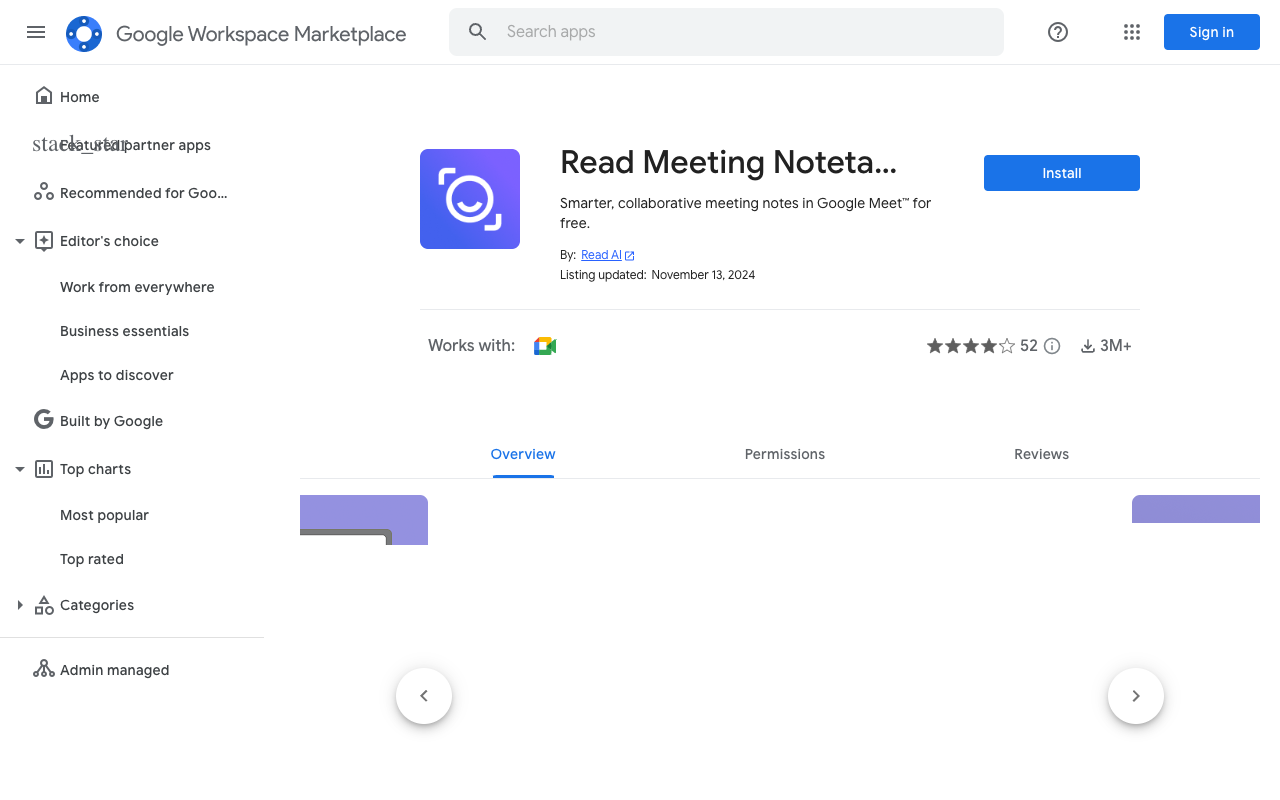 Meeting Notetaker for Google Meet - 会议记录助手