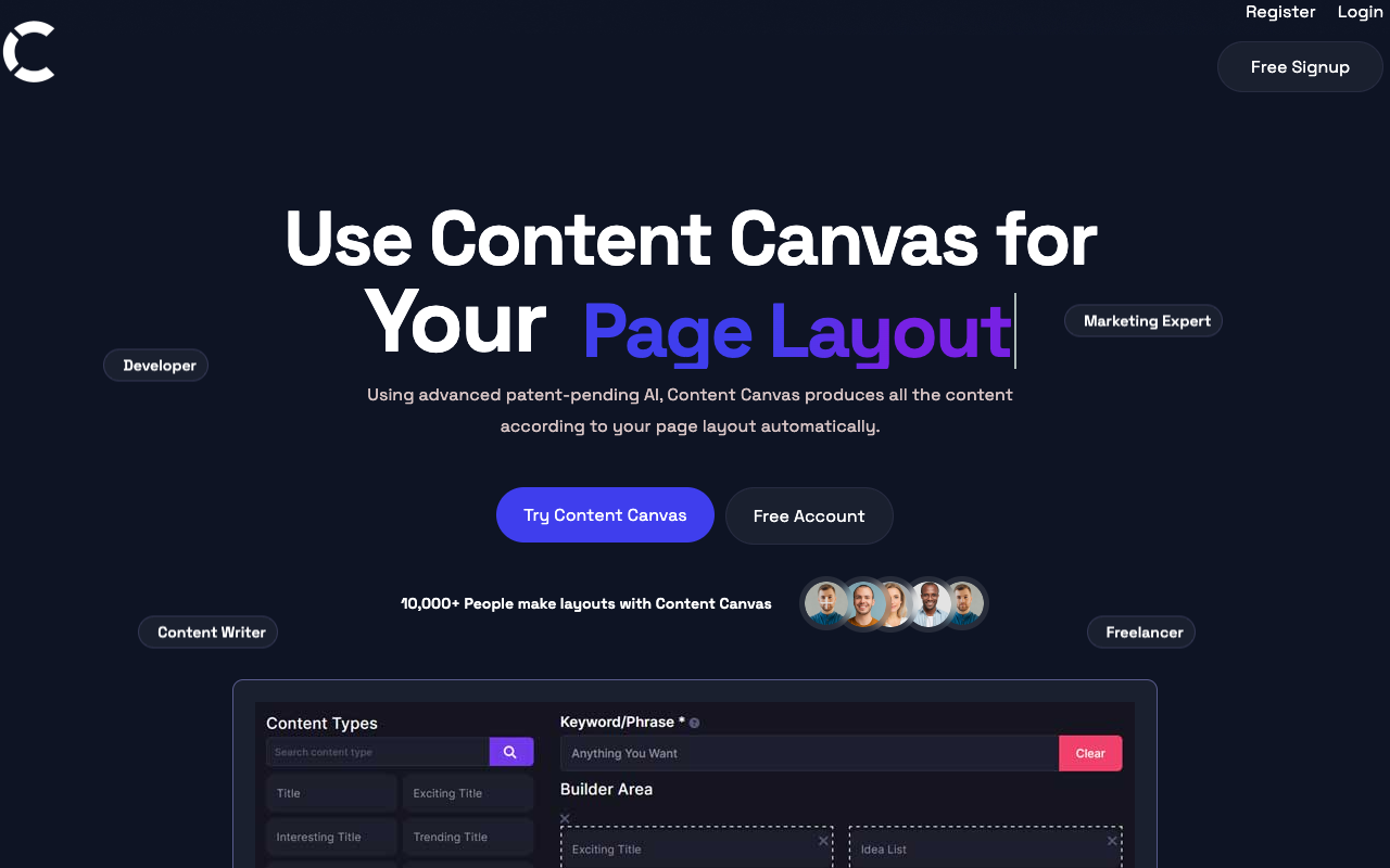 Content Canvas - 网页 AI 内容布局工具