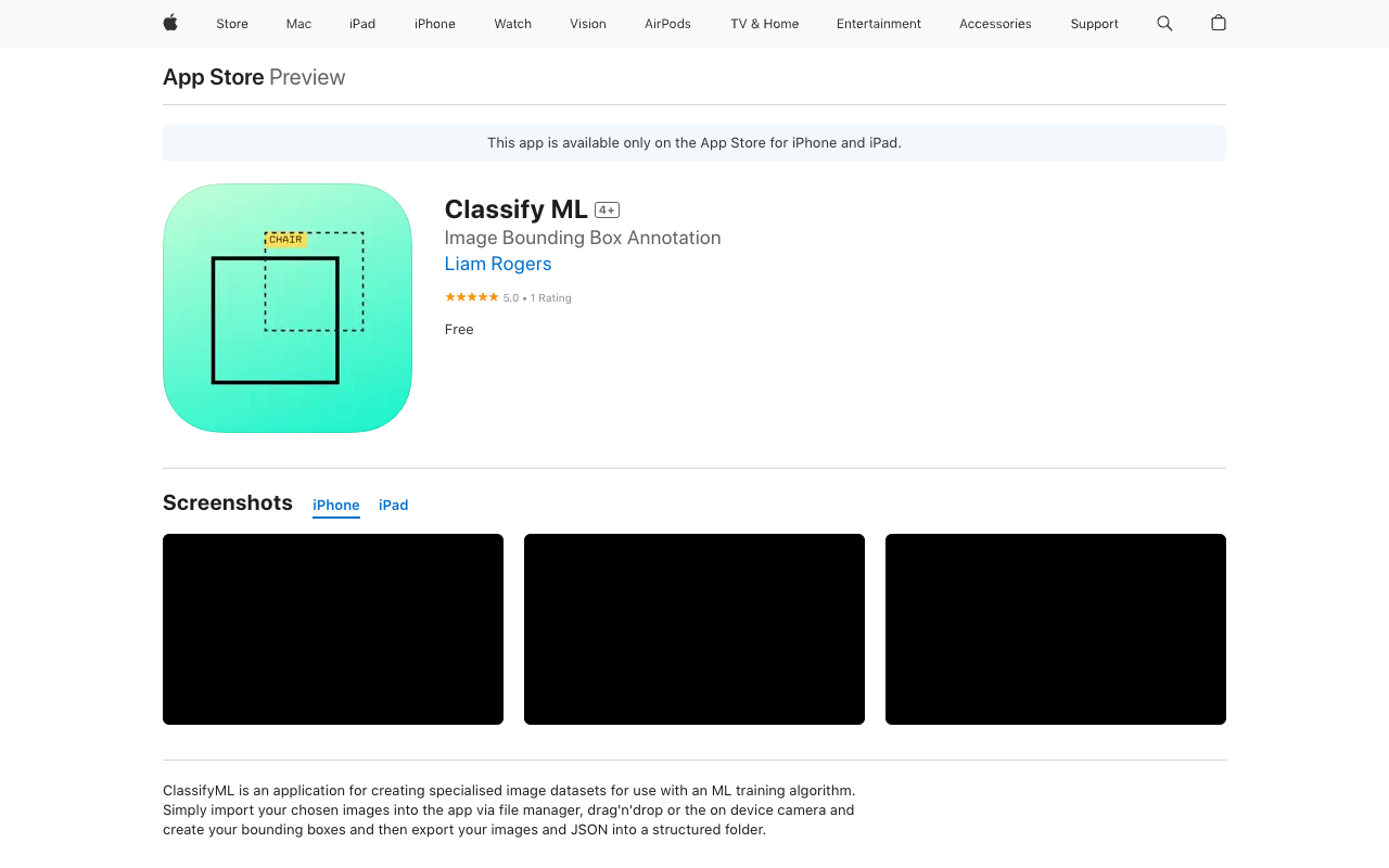 Classify ML - 为机器学习创建边界框标注的应用