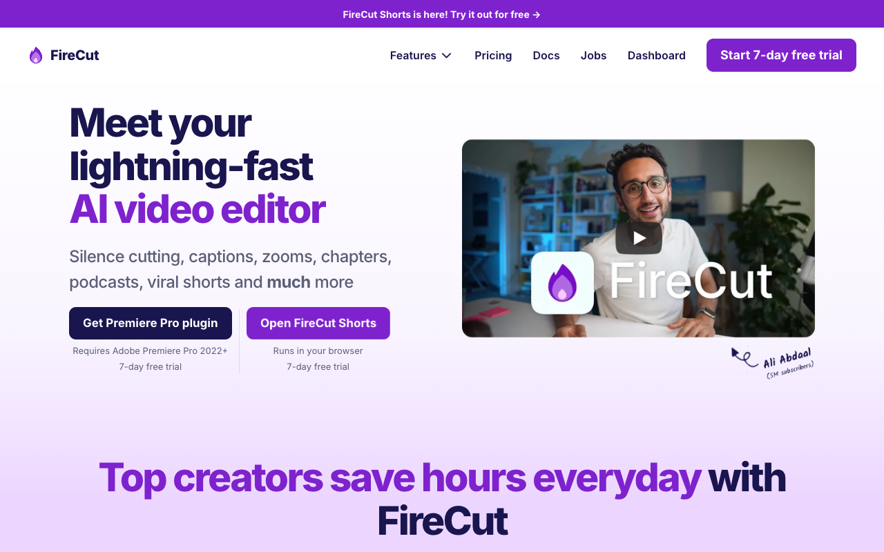 FireCut AI - 极速 AI 视频编辑器