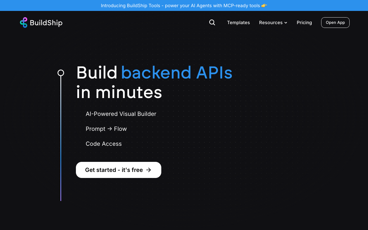 BuildShip - 低代码可视化后端构建工具，搭载人工智能