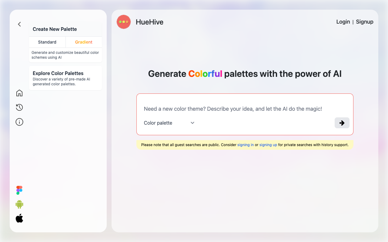 HueHive - 使用 Chat GPT 从文本生成调色板