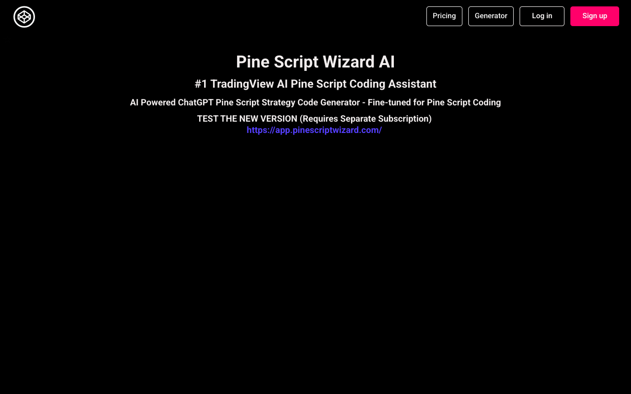 Pine Script Wizard AI - 人工智能强化 ChatGPT Pine Script 策略代码生成器 人工智能 Pine Script 策略代码生成器