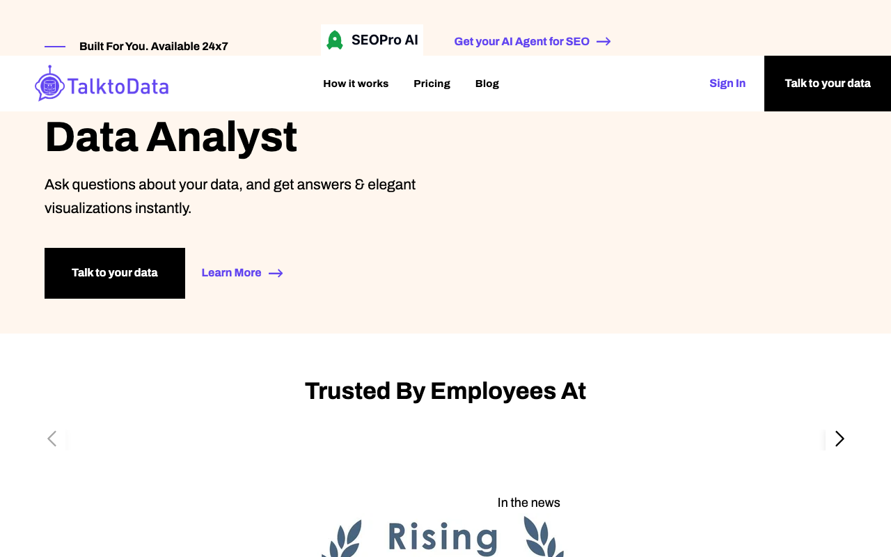 TalktoData AI - 利用人工智能轻松进行数据分析