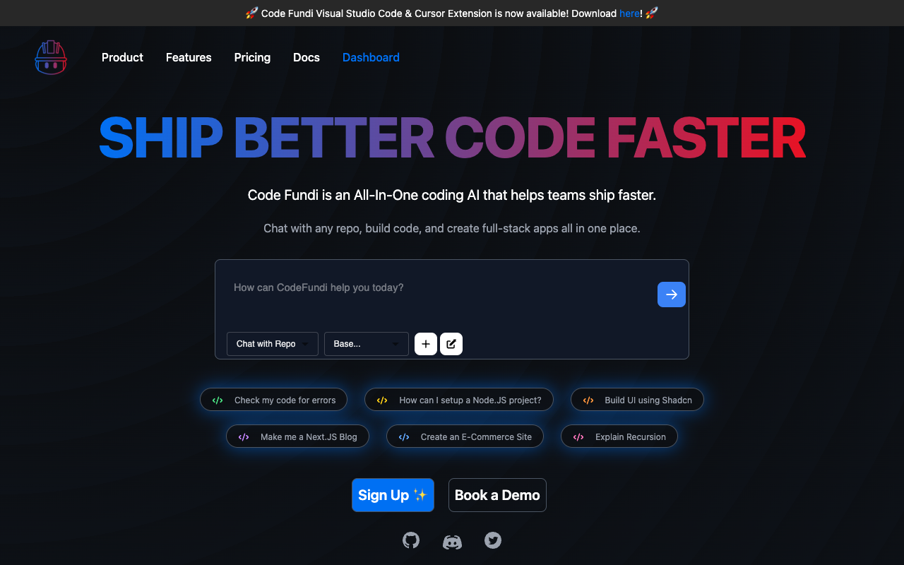 Code Fundi - 辅助你更快交付优质代码的人工智能助手 人工智能 代码助手