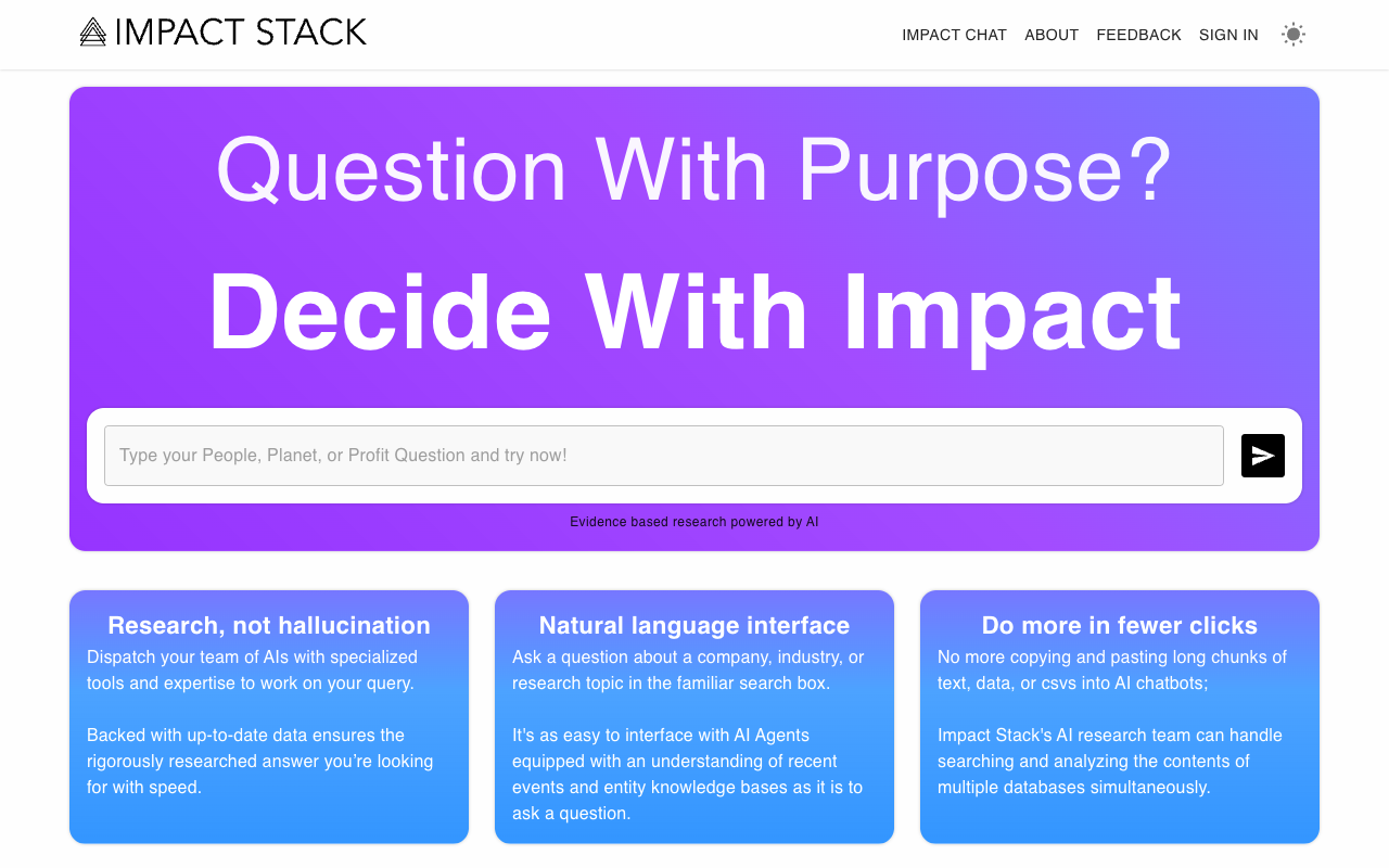 Impact Stack - 用目的提问，决策有影响力 人工智能 环境影响 可持续发展
