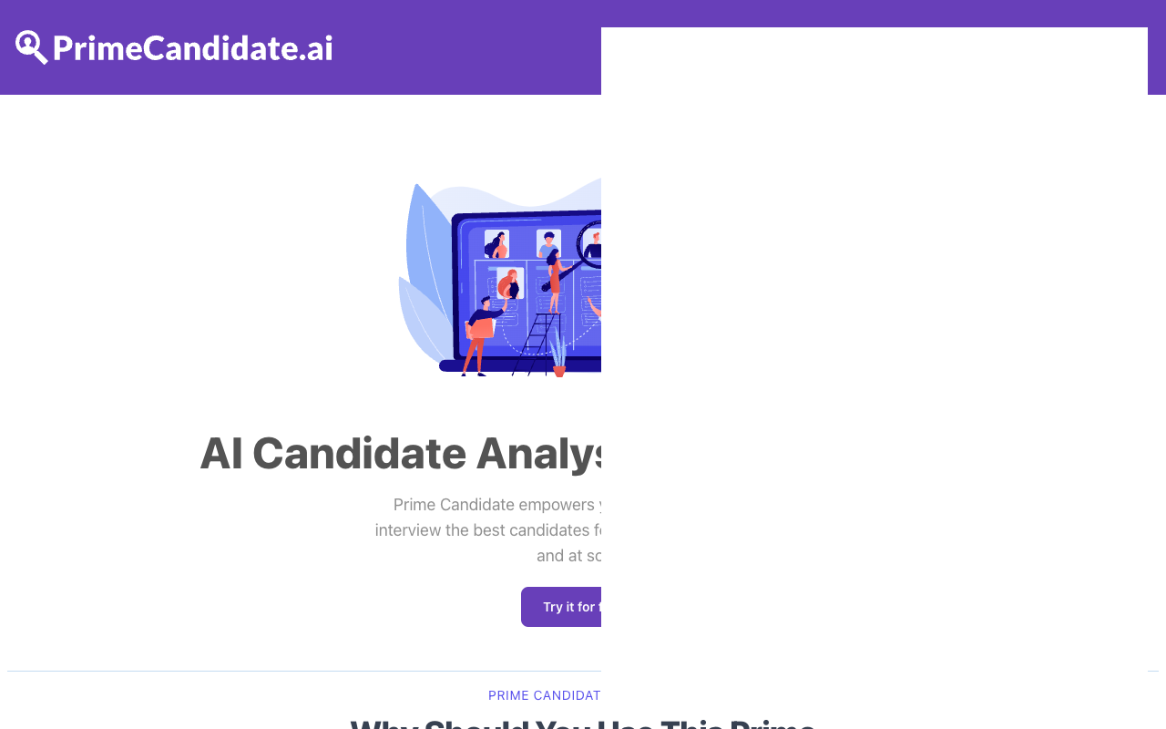 Prime Candidate - 即时 AI 候选人分析、筛选和面试
