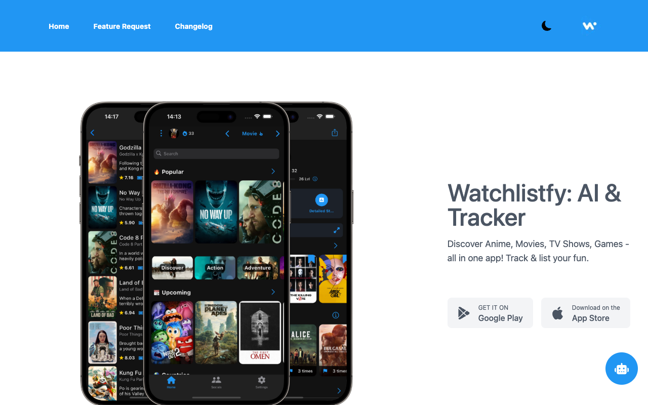 Watchlistfy - 娱乐追踪与人工智能推荐