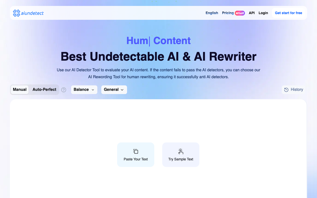 AI UNDETECT - 无法检测的免费 AI 写作工具 人工智能 文字重写