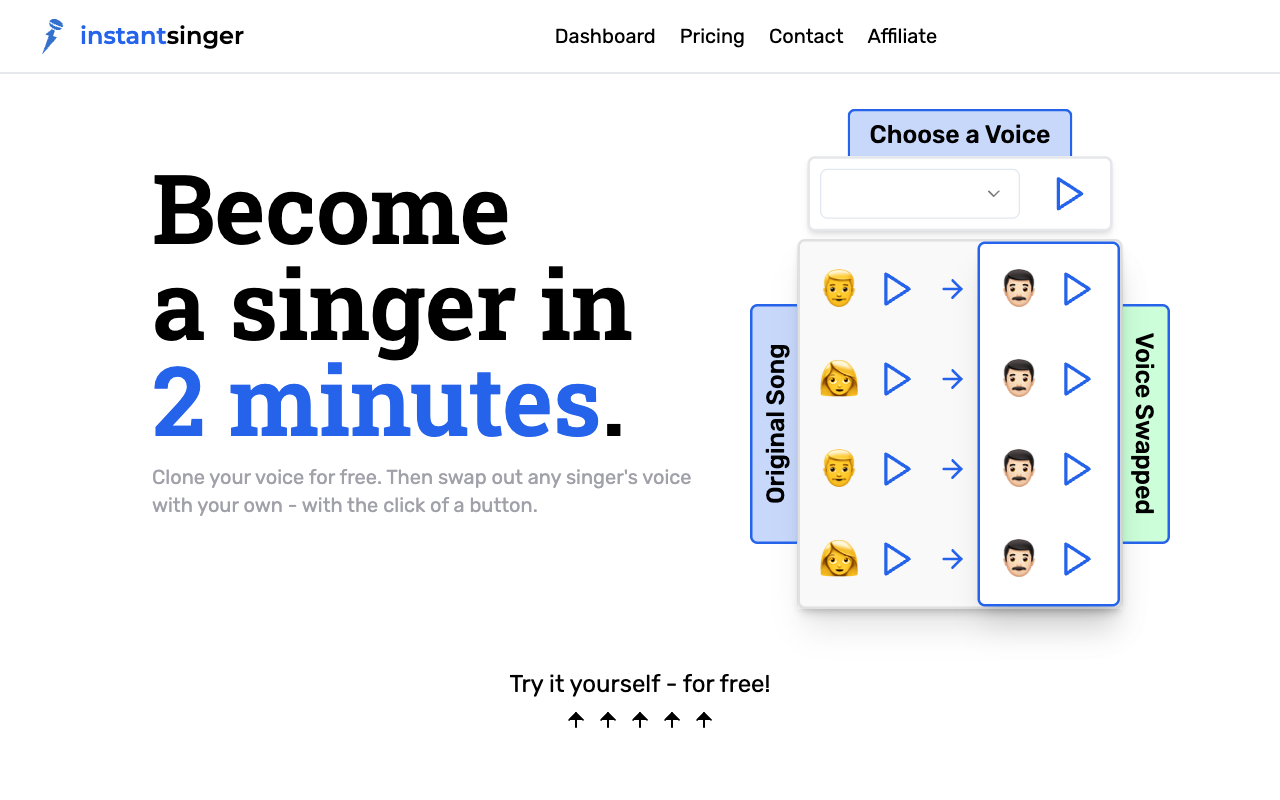Instant Singer - 利用 AI 的神奇力量将任何歌曲变成你的声音