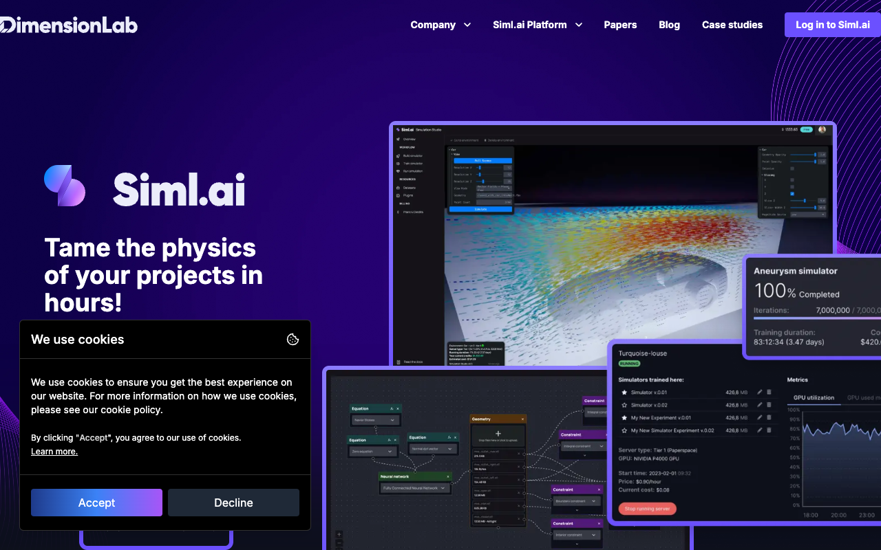 Siml.ai - 人工智能驱动的物理仿真软件平台 人工智能 物理仿真