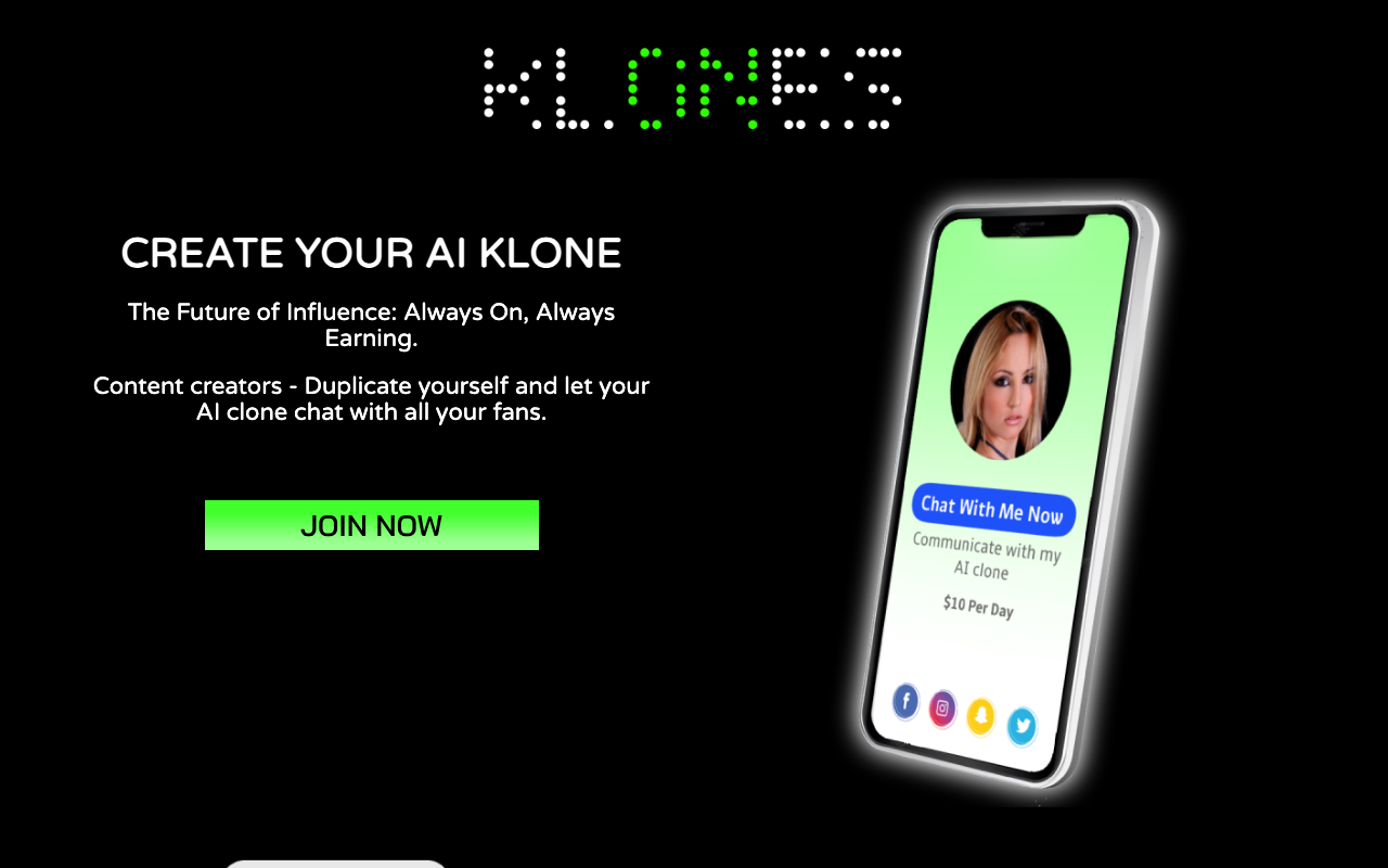 Klones - 利用自动生成的 AI 克隆物资化粉丝互动 AI 克隆 粉丝互动