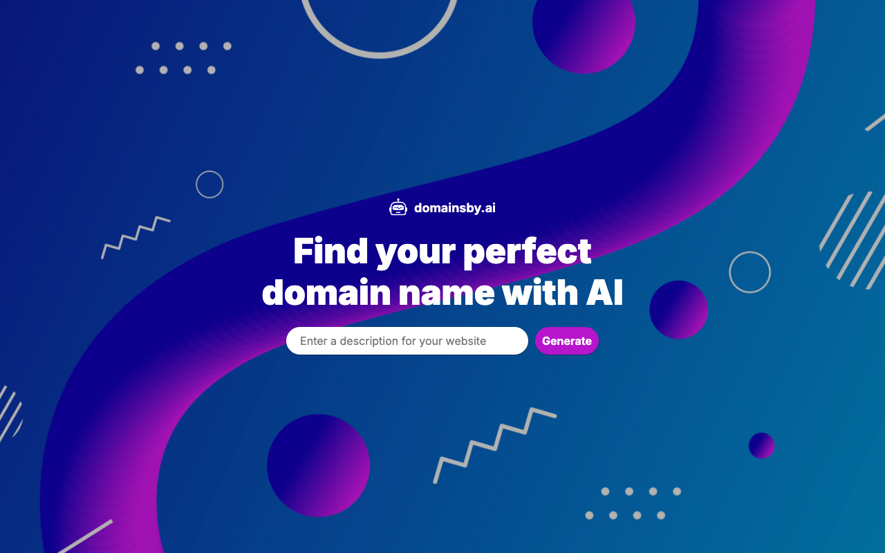 Domains by AI - AI 域名与业务名称生成器 人工智能 域名生成