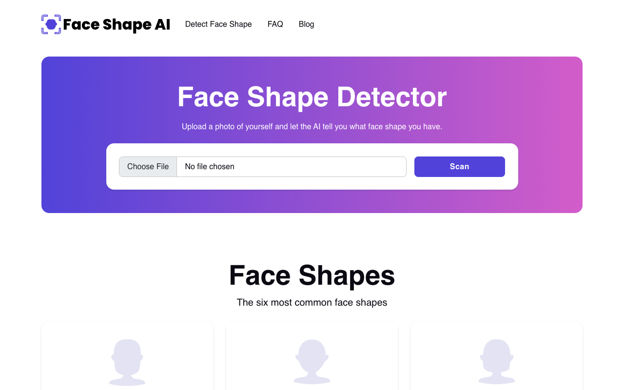 Face Shape AI - 让 AI 来测定您的脸型 人工智能 脸型测定