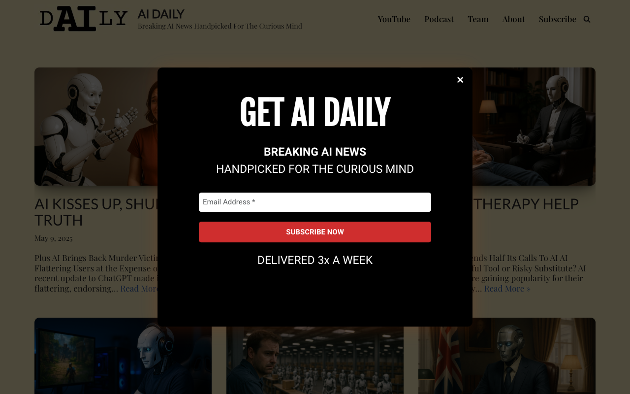 AI Daily - 人工智能每日头条 由人类精选，被 AI 声音朗读 人工智能