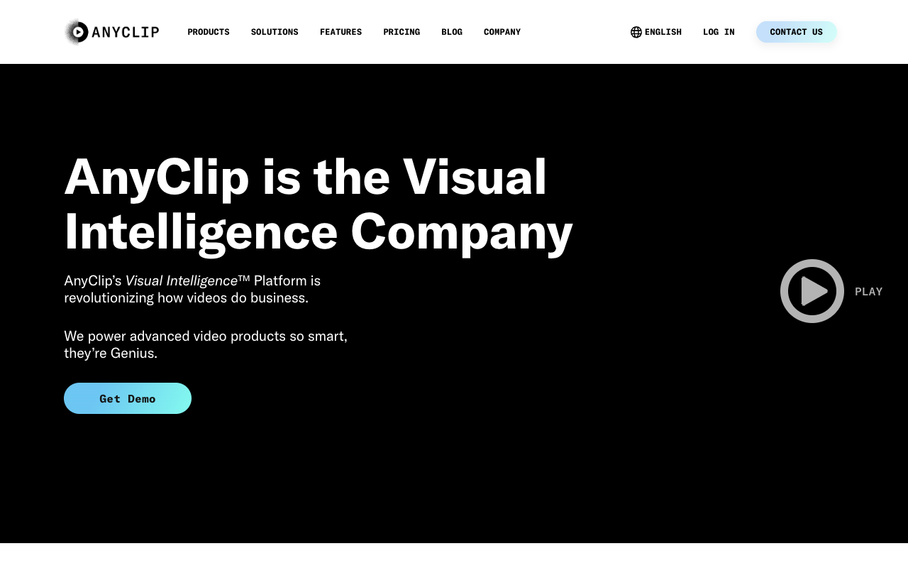 AnyClip, The Genius Platform - 以人工智能提升视频管理 人工智能 视频管理 视觉智能