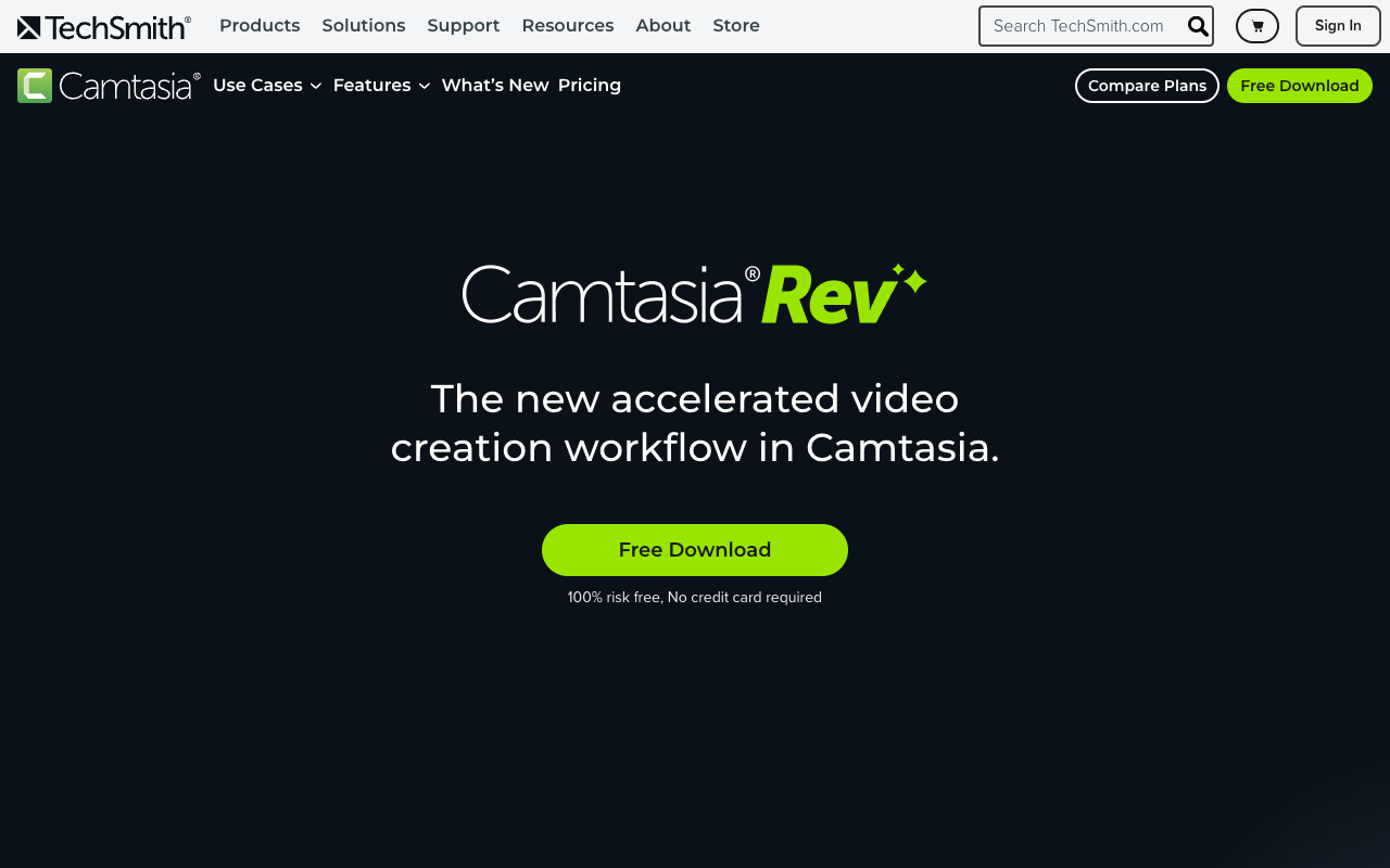 Camtasia Rev - 利用全新的 AI 辅助工作流加速视频制作