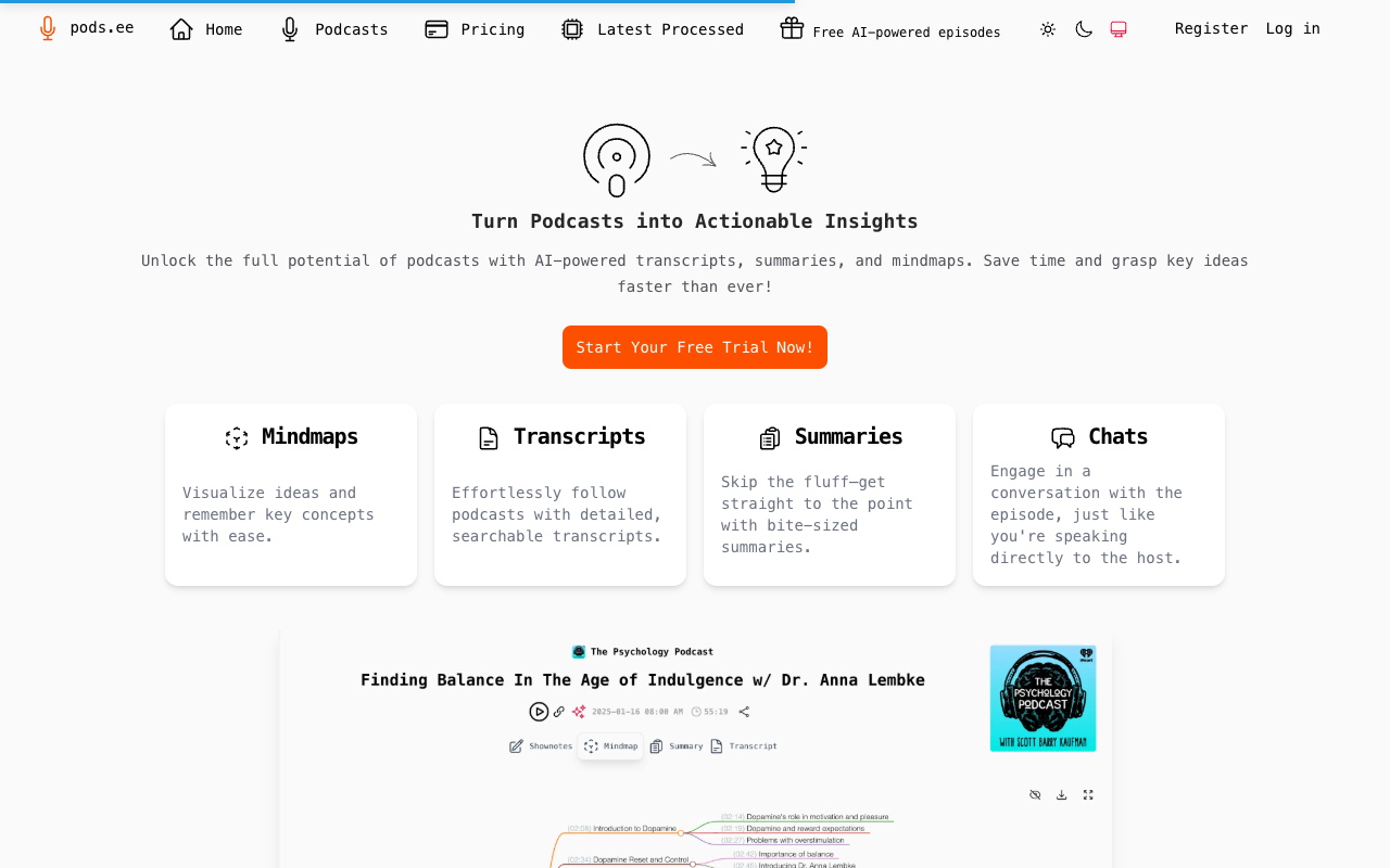 Podsee - 用 AI 工具聆听和热爱播客