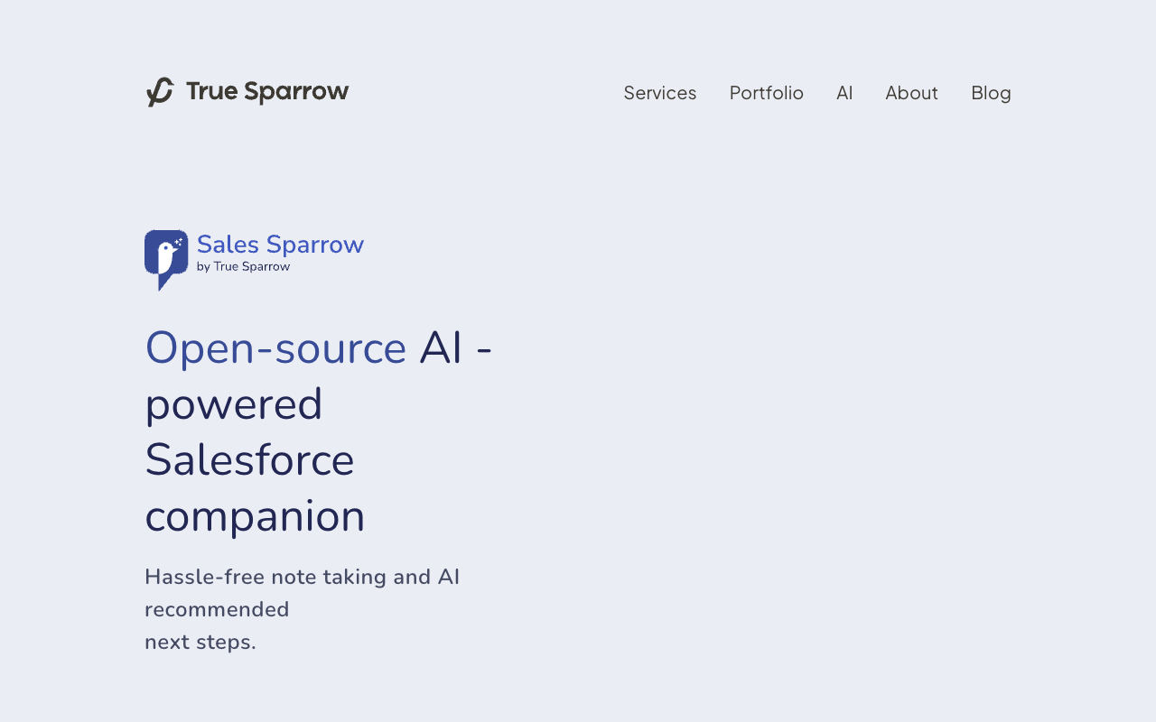 Sales Sparrow - True Sparrow 开源 AI 动力 Salesforce 伴侣
