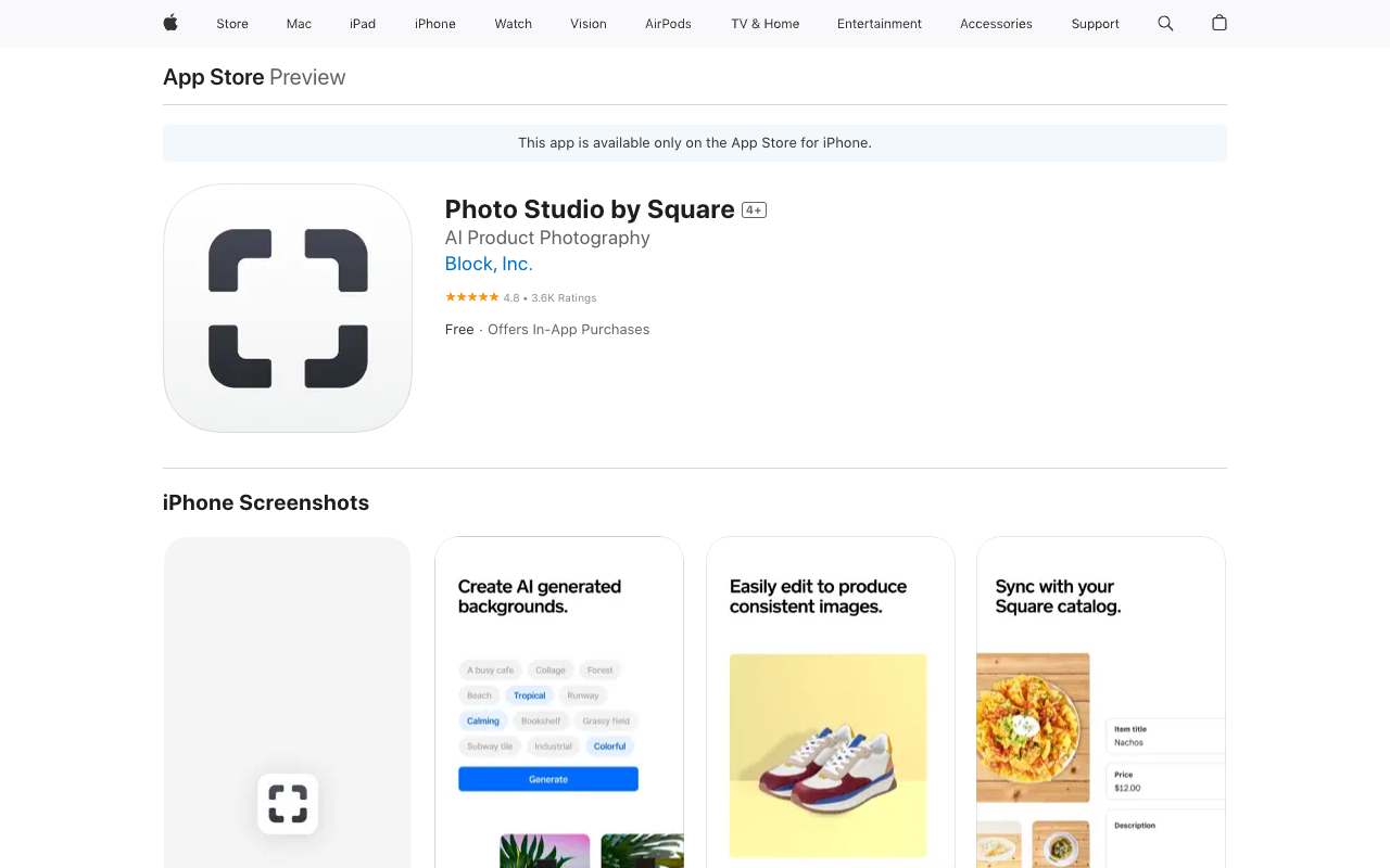 Square Photo Studio AI Environments - 为您的商品照片添加超逼真的 AI 生成背景