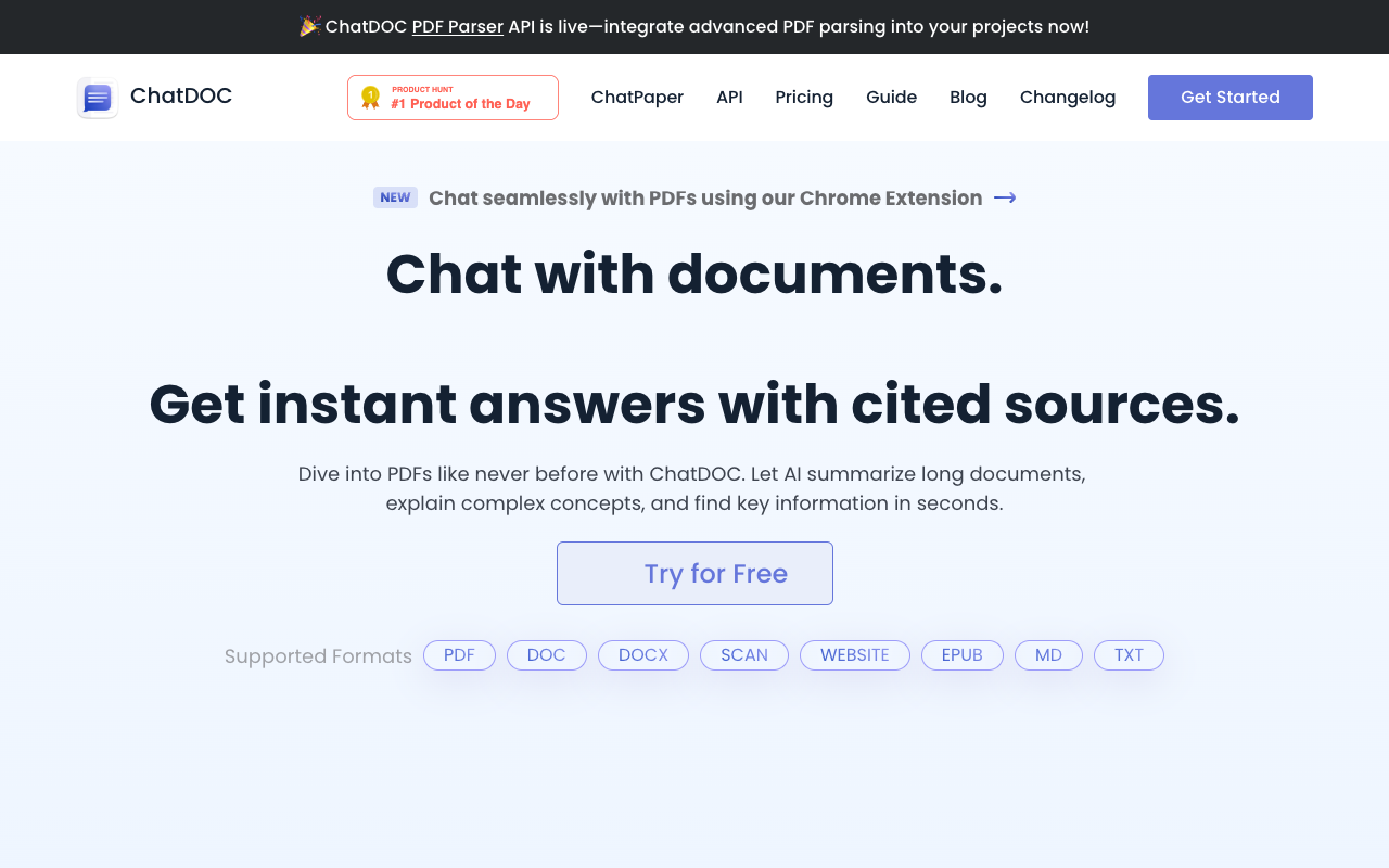 ChatDOC - 文件阅读助手，一键获取引用来源的答案