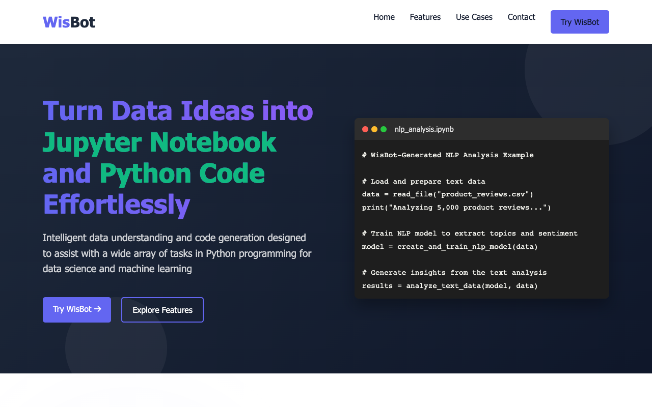 WisBot - 快速编码，快速学习，Jupyter 中的 AI 助手 人工智能 Jupyter