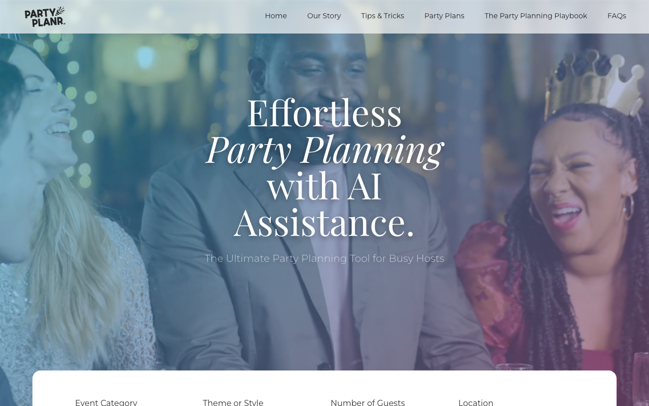 PartyPlanr - AI 派对策划工具 人工智能 派对策划