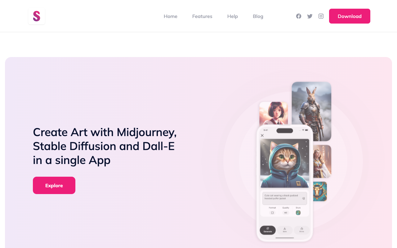 Splend: AI 艺术生成器&NFT - 一体化：Midjourney、Stable Diffusion、Dall-E 图像创造者