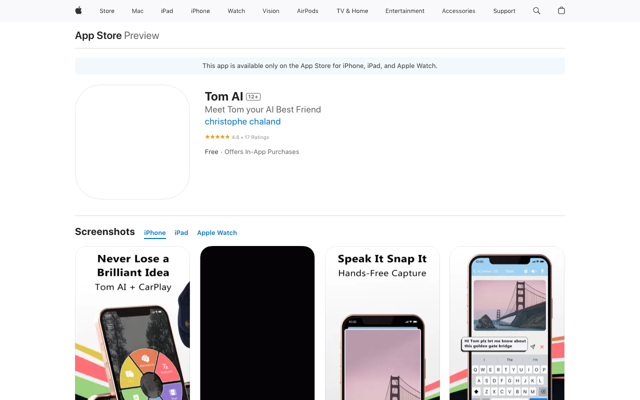 Self A.I. - 让我们的 AI 好友 Tom 在 CarPlay 上见面！