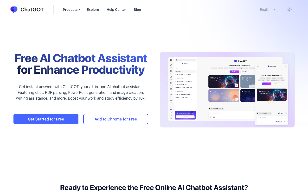 Chatgot - Chat 自由，拥有各类 AI 助手