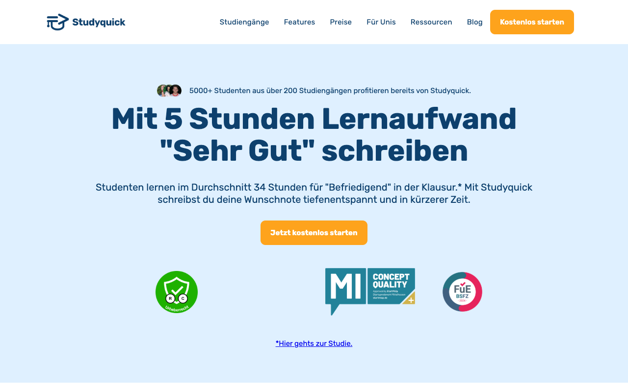 Studyquick - 利用这款学生 AI 工具，将学习时间减半 人工智能 学生工具