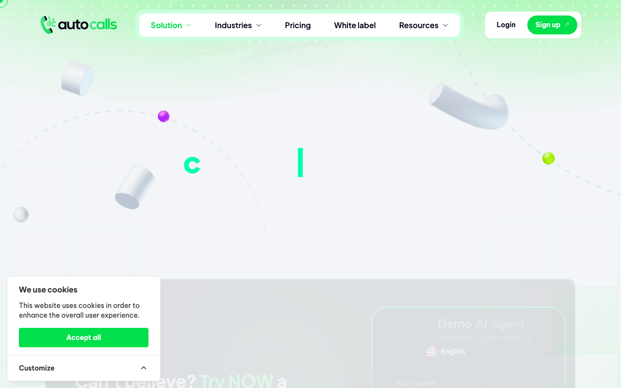 AutoCalls.ai - AI 电话通讯 - 用 AI 驱动的代理改变电话交流 人工智能 电话通讯 AI 代理