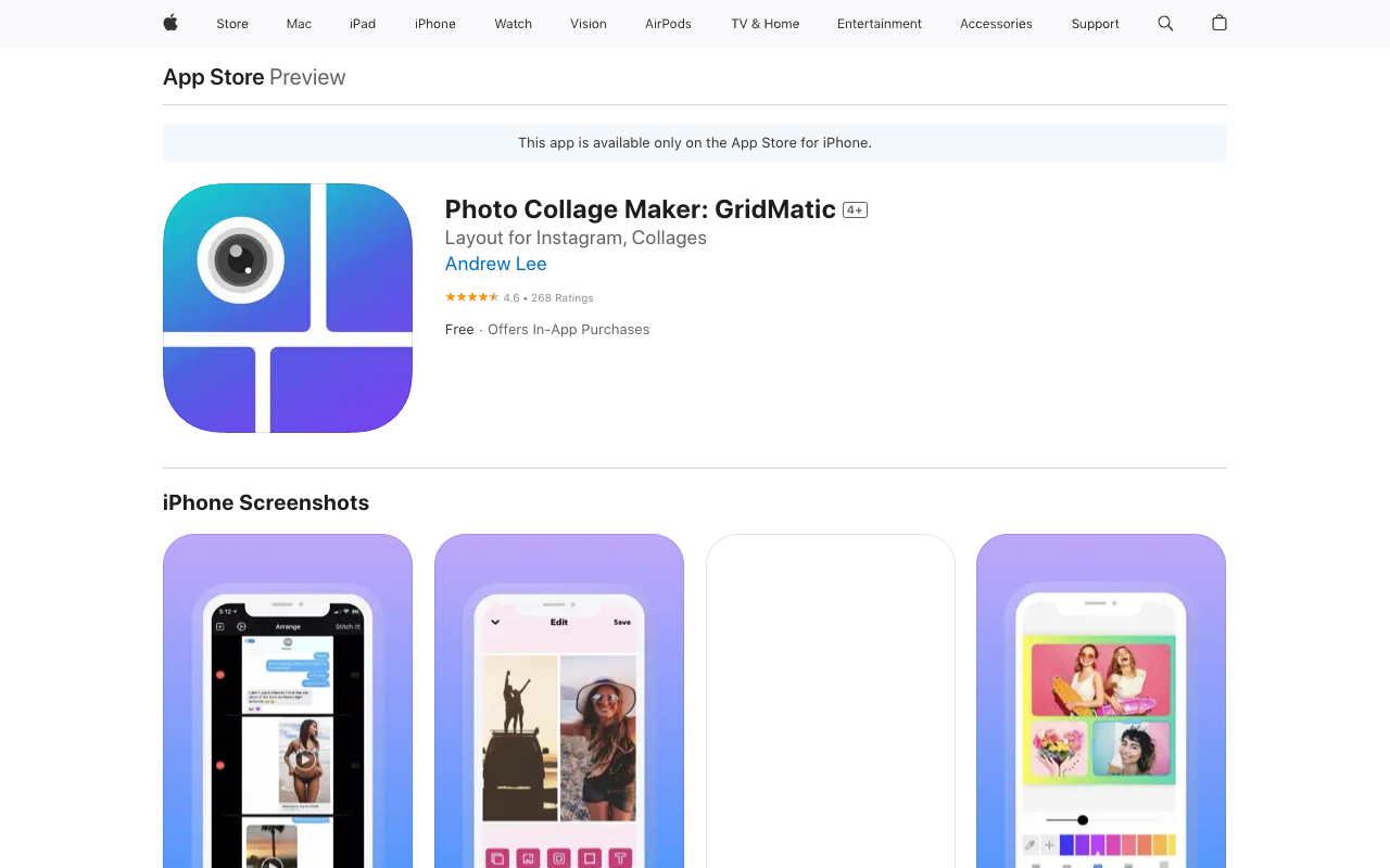 GridMatic - AI 图片拼贴制作应用 - 在 iPhone 上制作照片拼贴，将两张照片合并