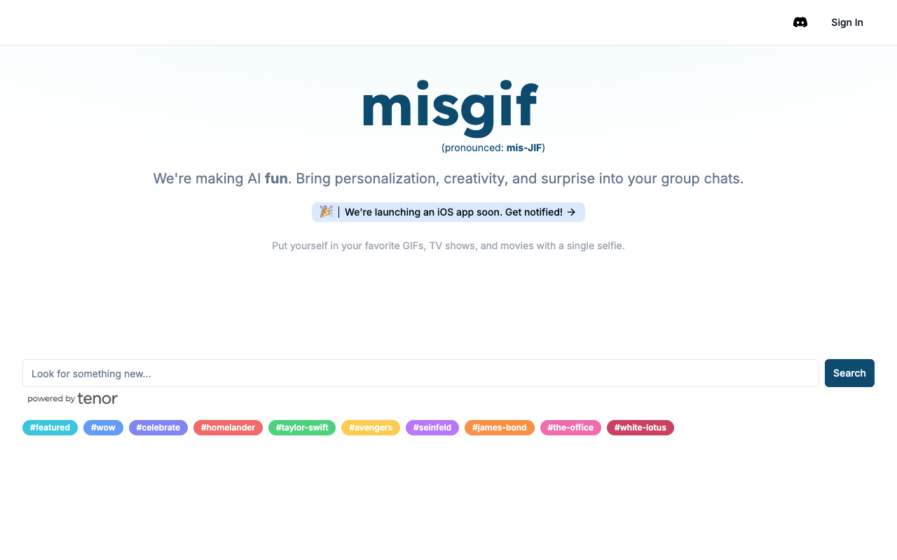 Misgif：个性化 AI 生成的 GIF - 让 AI 变得有趣